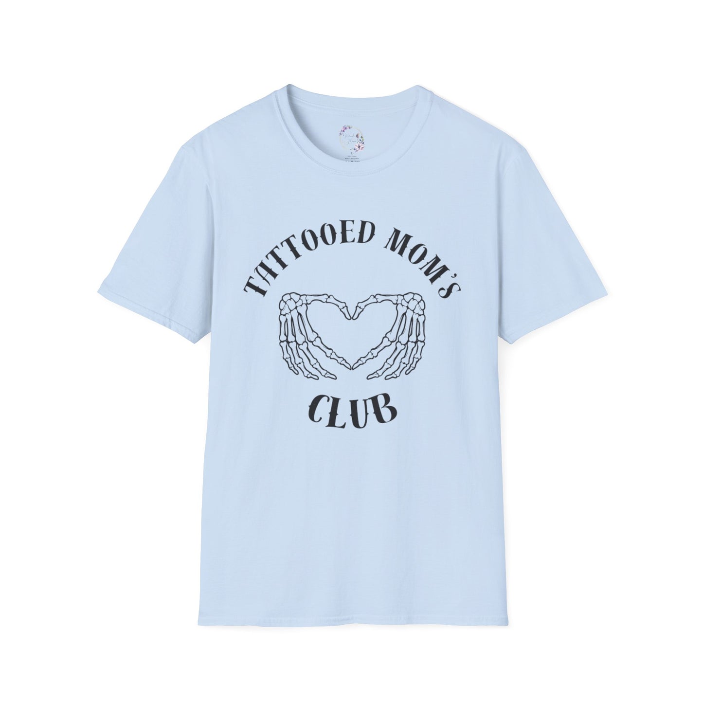 Tattooed Mom's Club Tee W/ Skeleton Heart