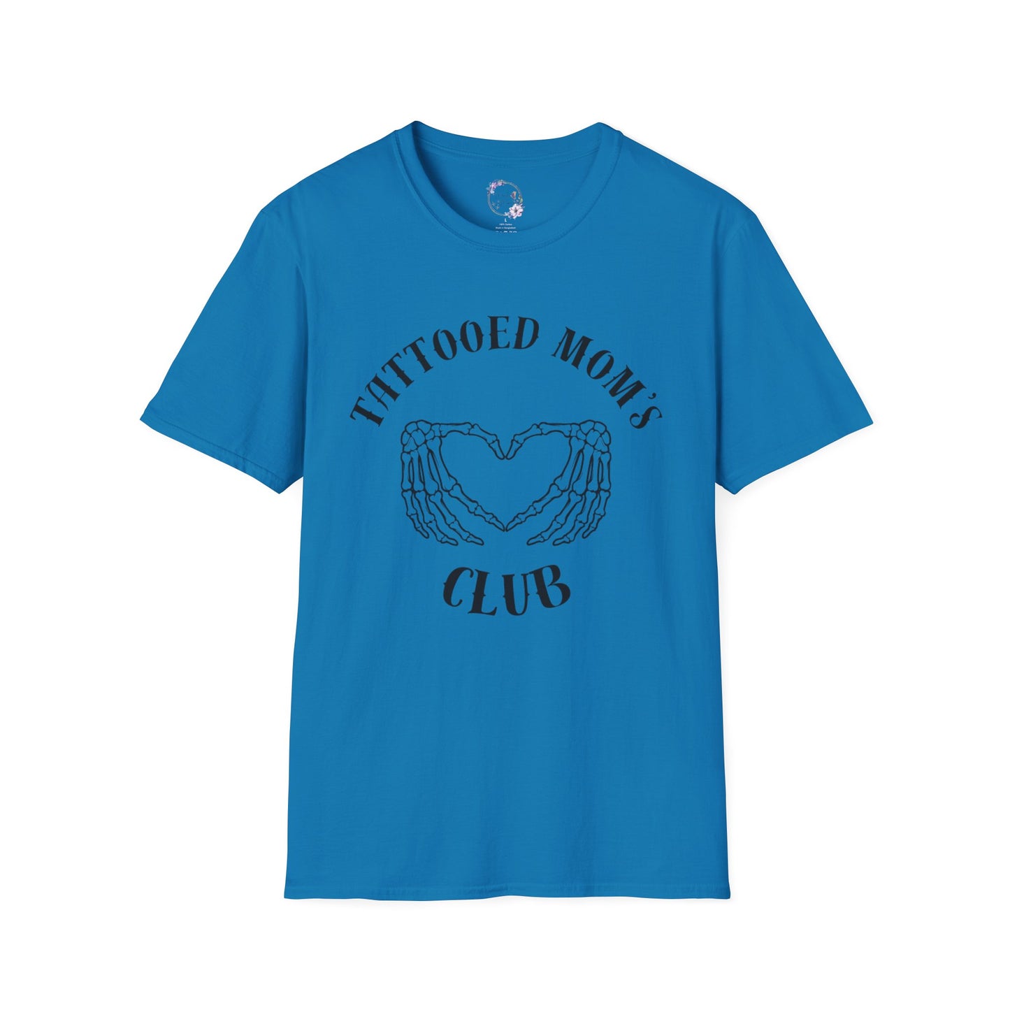 Tattooed Mom's Club Tee W/ Skeleton Heart