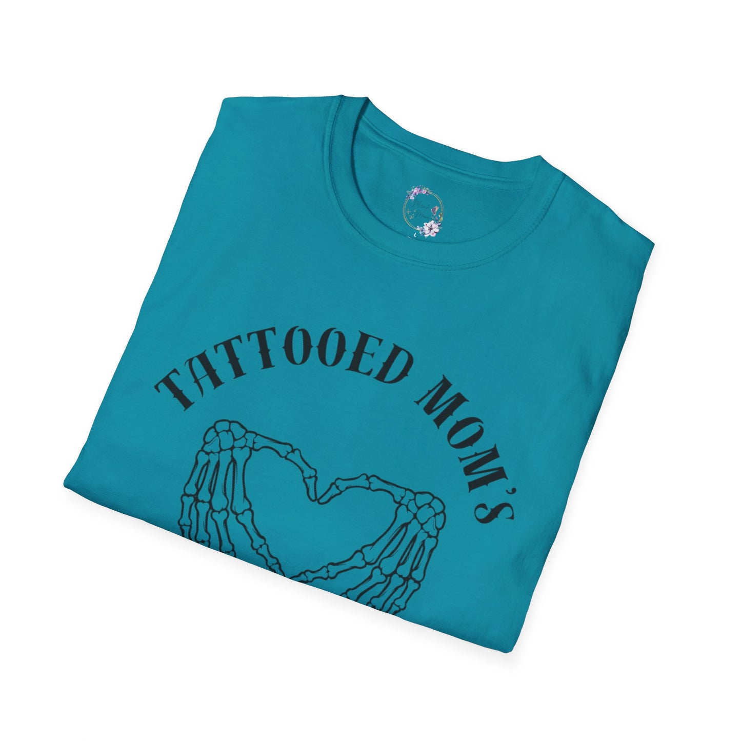 Tattooed Mom's Club Tee W/ Skeleton Heart