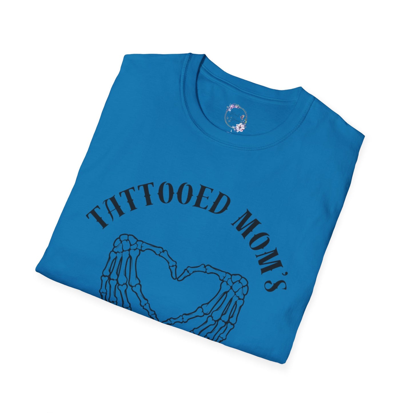 Tattooed Mom's Club Tee W/ Skeleton Heart