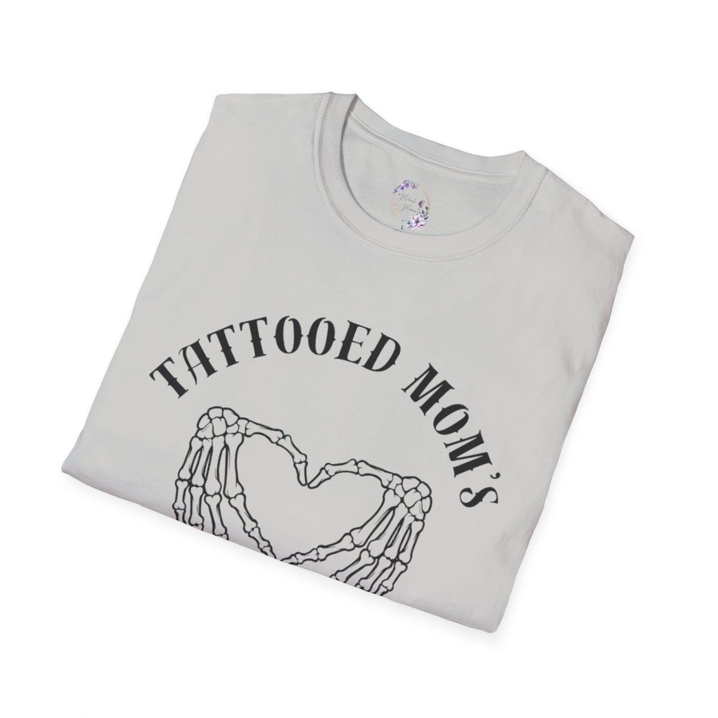 Tattooed Mom's Club Tee W/ Skeleton Heart