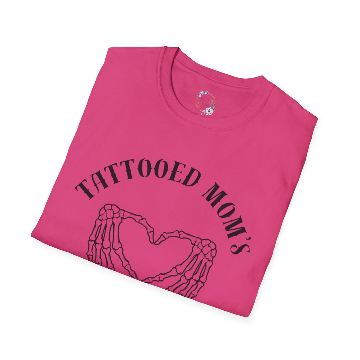 Tattooed Mom's Club Tee W/ Skeleton Heart