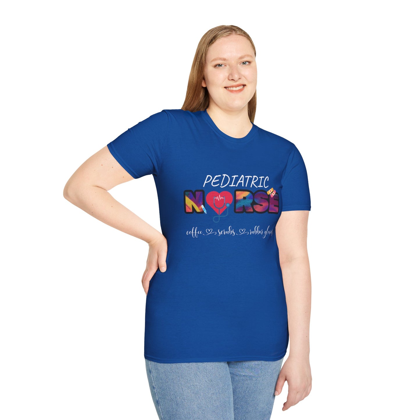 Pediatric Nurse Coffee Scrubs Rubber Gloves Tee