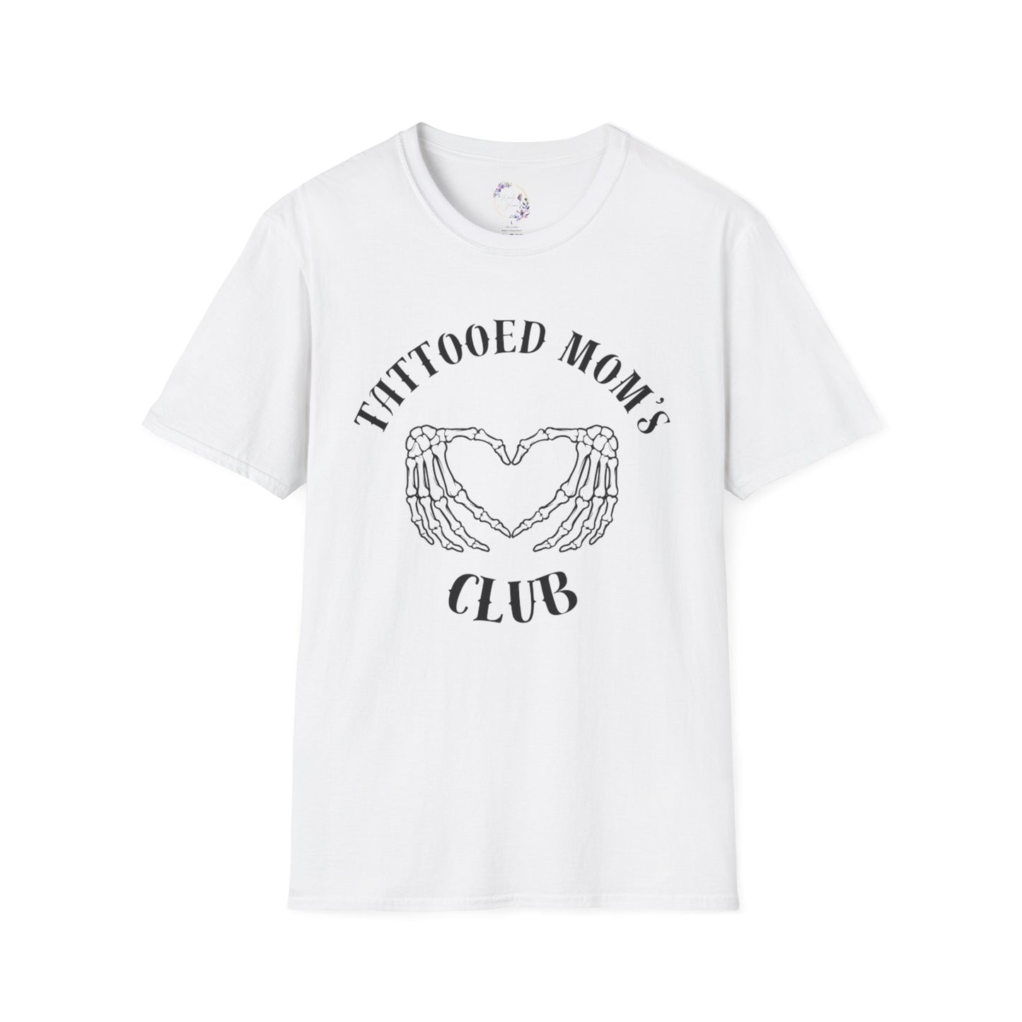 Tattooed Mom's Club Tee W/ Skeleton Heart