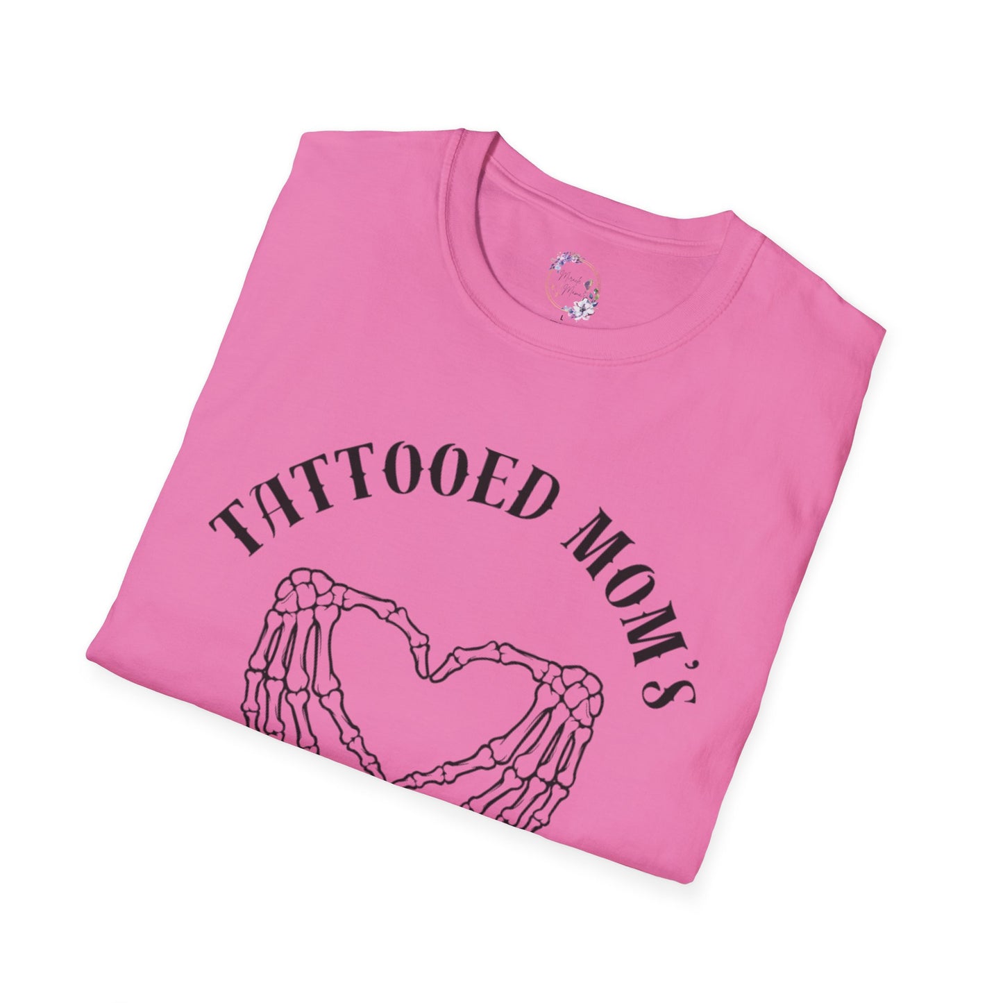 Tattooed Mom's Club Tee W/ Skeleton Heart