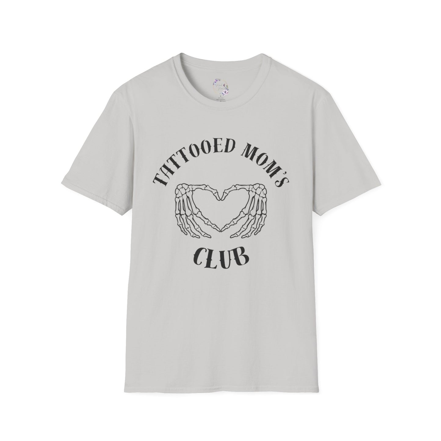 Tattooed Mom's Club Tee W/ Skeleton Heart
