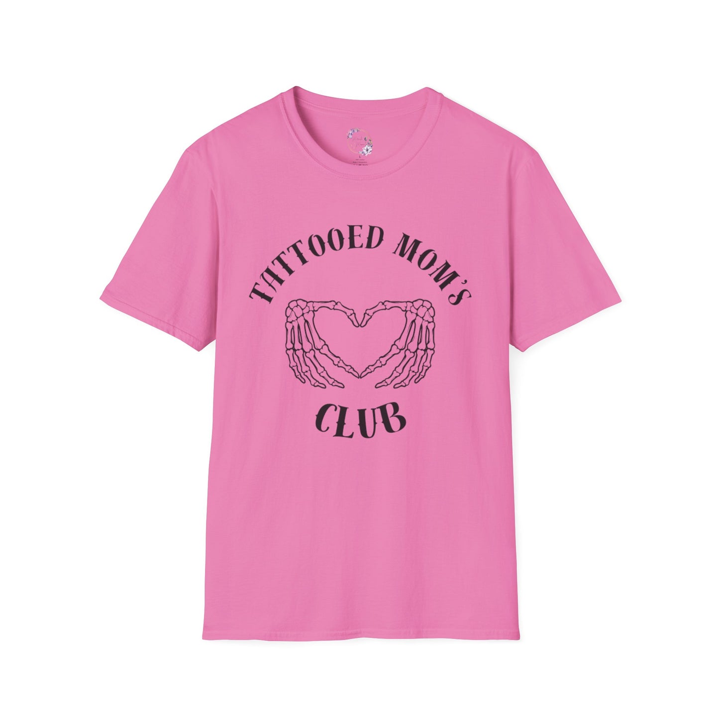 Tattooed Mom's Club Tee W/ Skeleton Heart