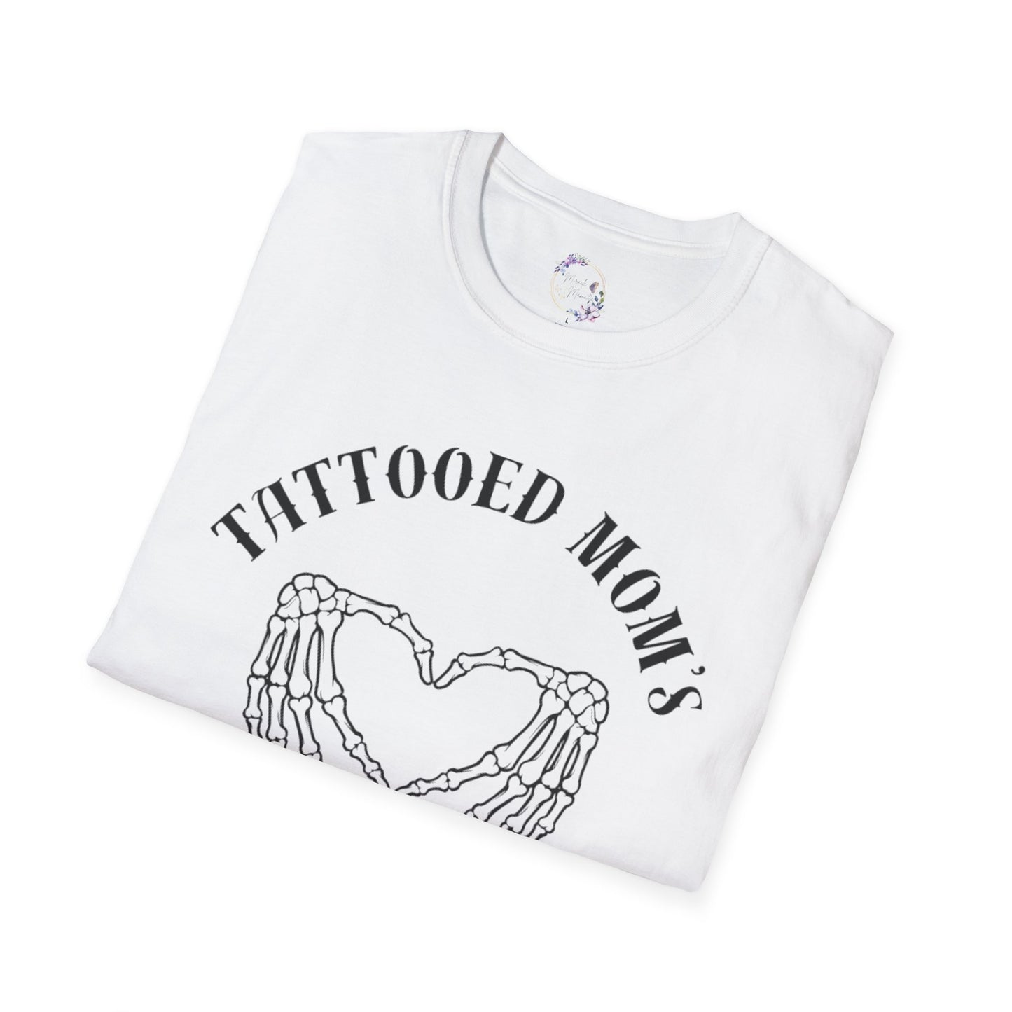 Tattooed Mom's Club Tee W/ Skeleton Heart