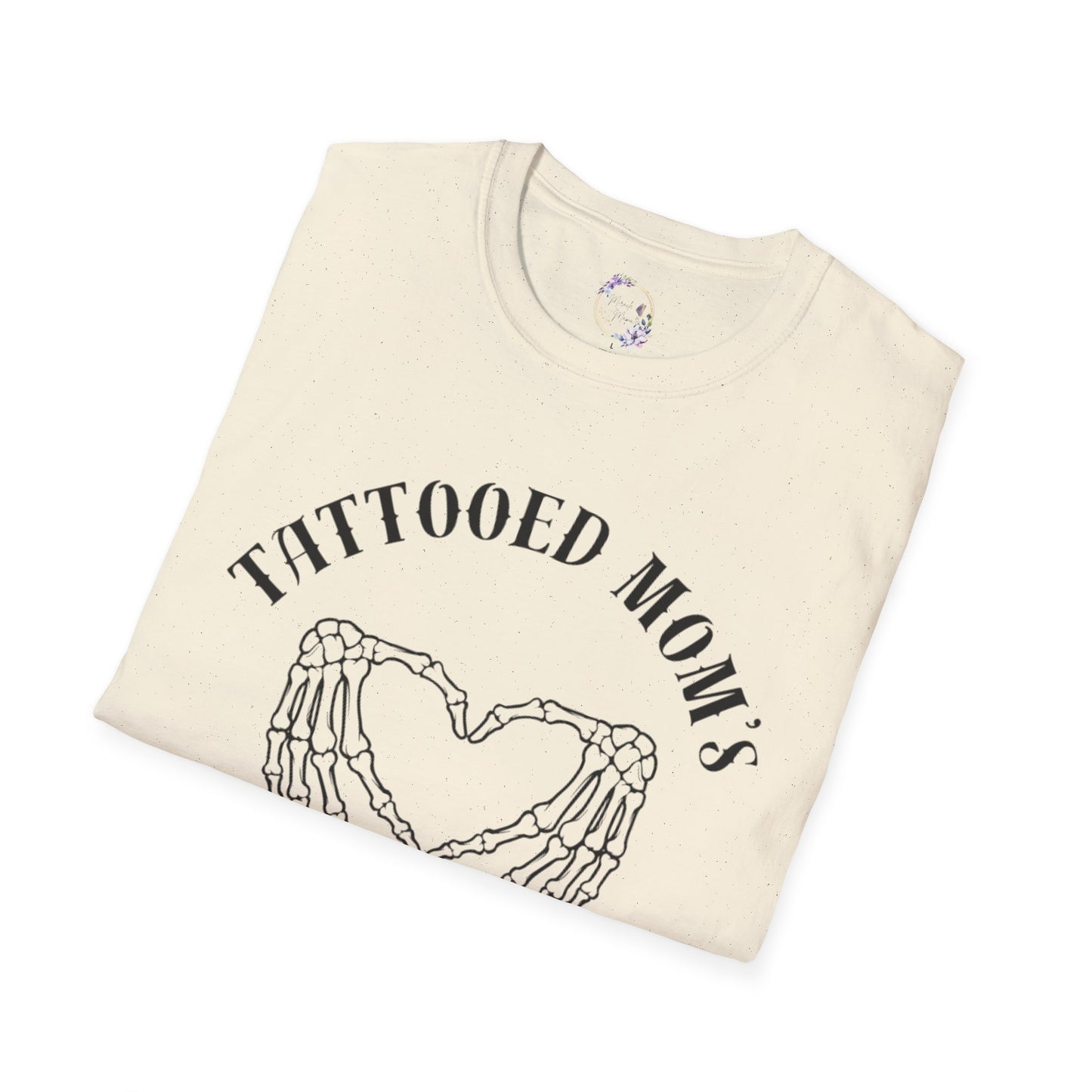 Tattooed Mom's Club Tee W/ Skeleton Heart
