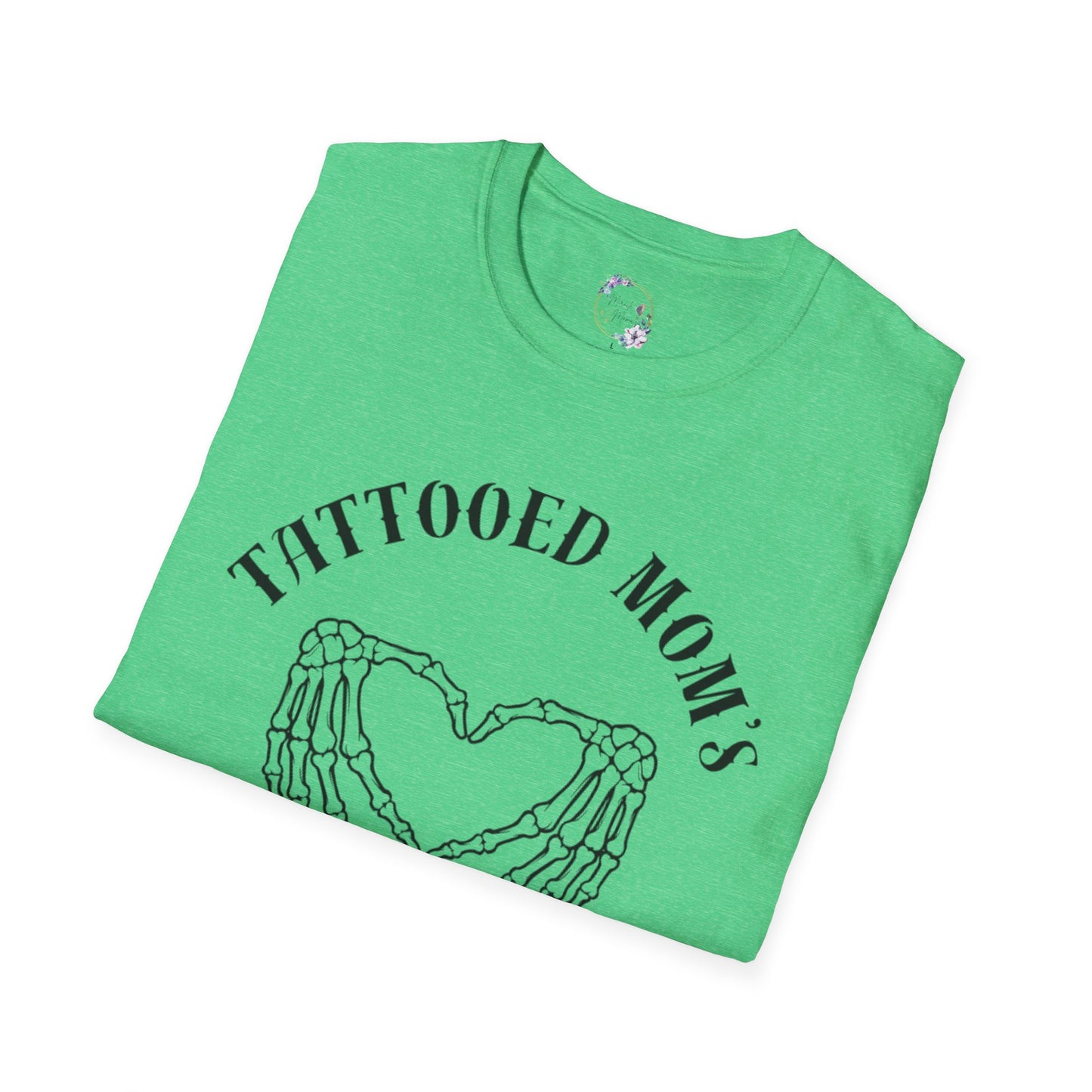 Tattooed Mom's Club Tee W/ Skeleton Heart