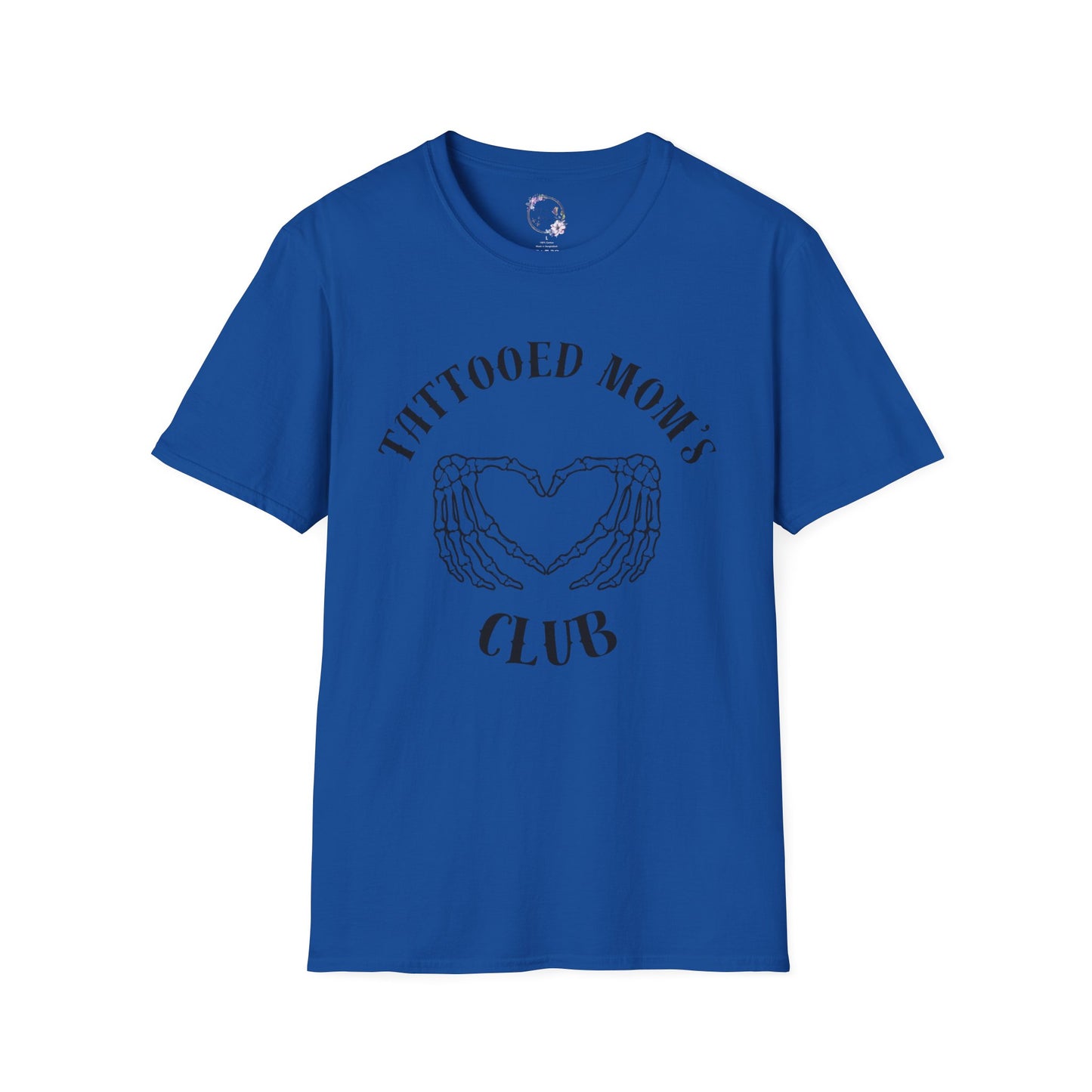 Tattooed Mom's Club Tee W/ Skeleton Heart