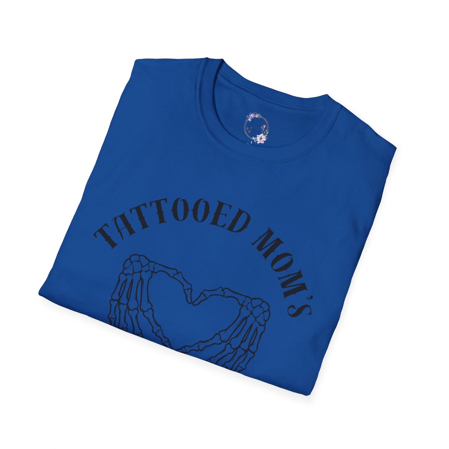 Tattooed Mom's Club Tee W/ Skeleton Heart