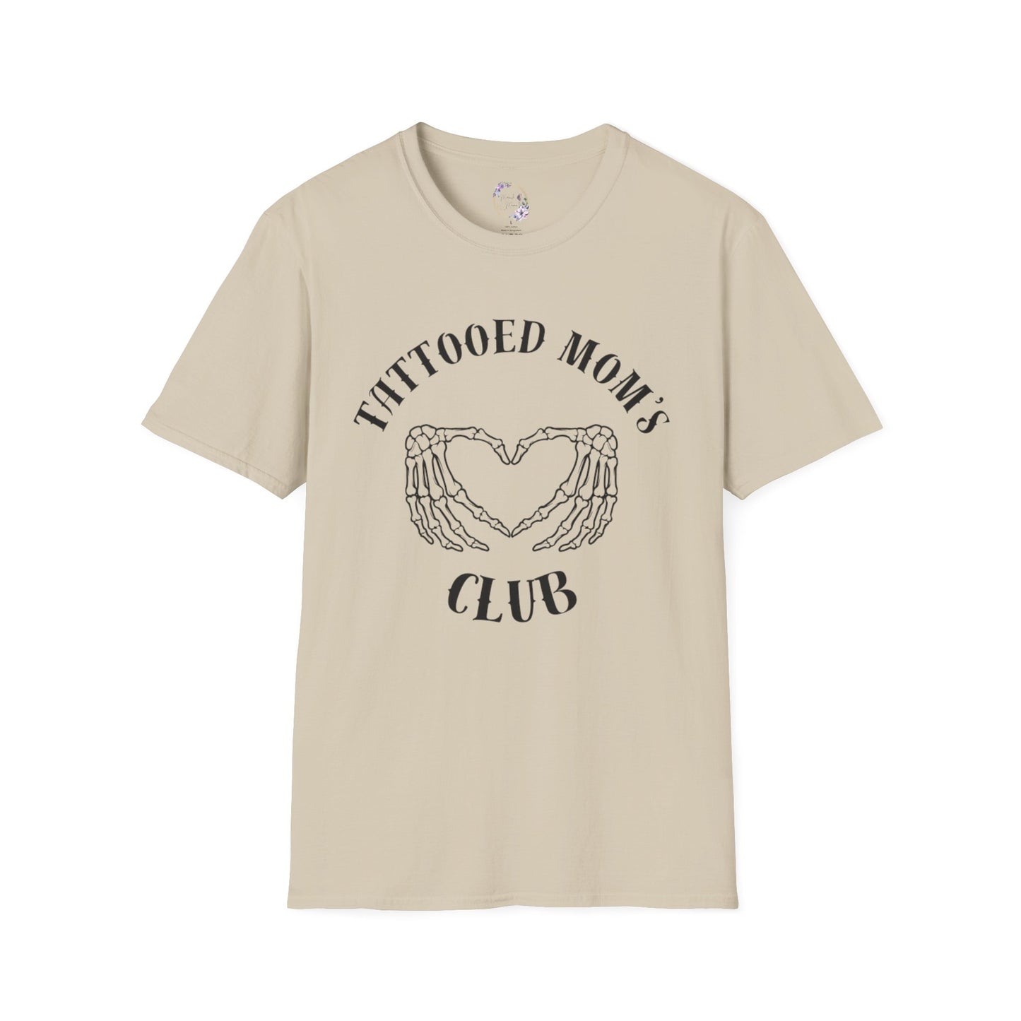 Tattooed Mom's Club Tee W/ Skeleton Heart