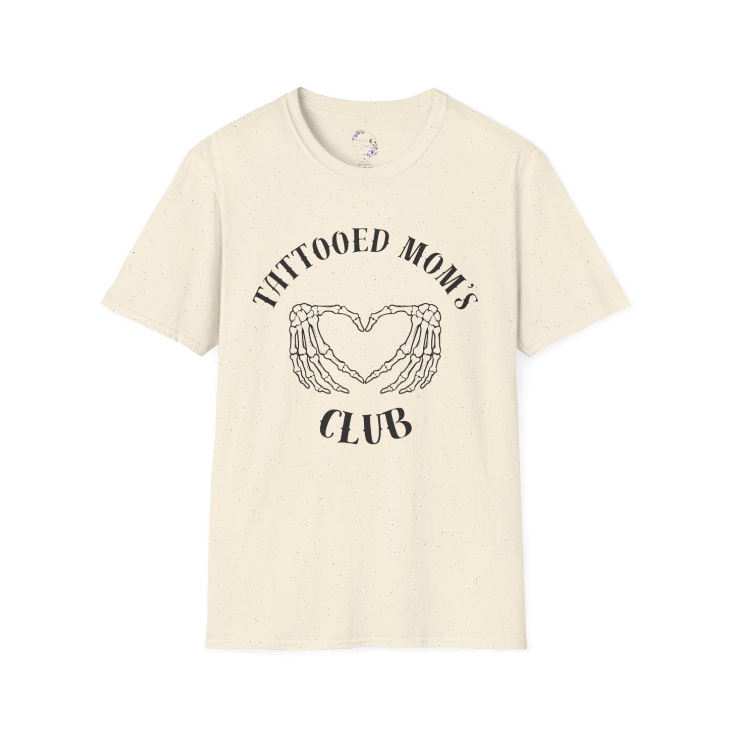 Tattooed Mom's Club Tee W/ Skeleton Heart