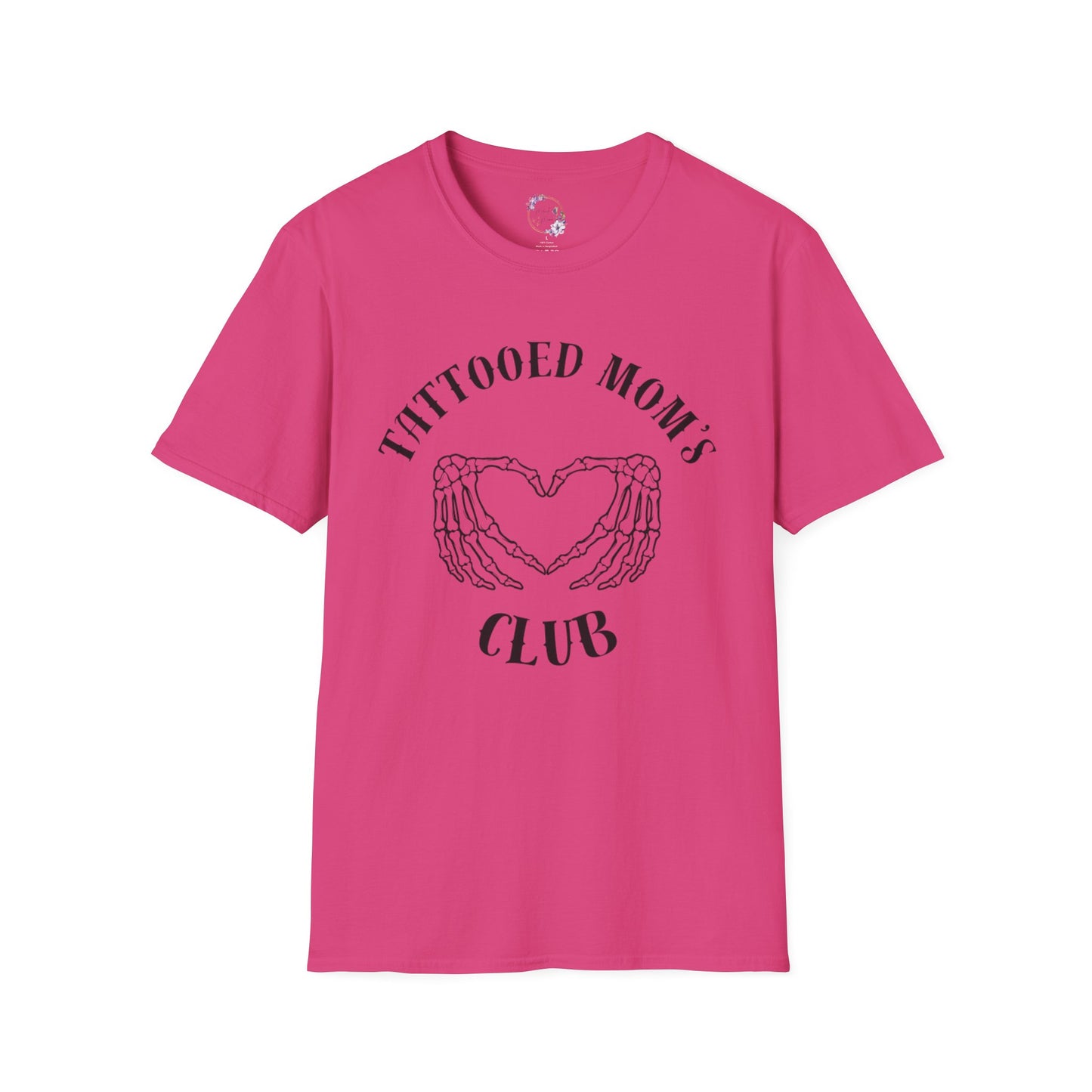 Tattooed Mom's Club Tee W/ Skeleton Heart