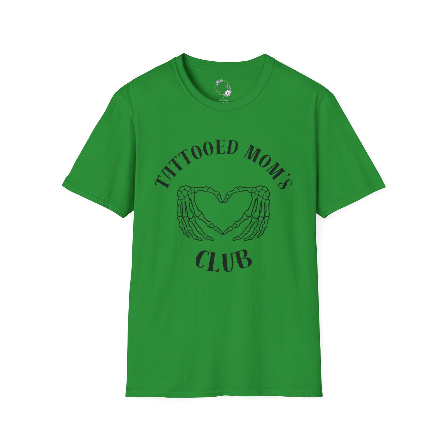 Tattooed Mom's Club Tee W/ Skeleton Heart