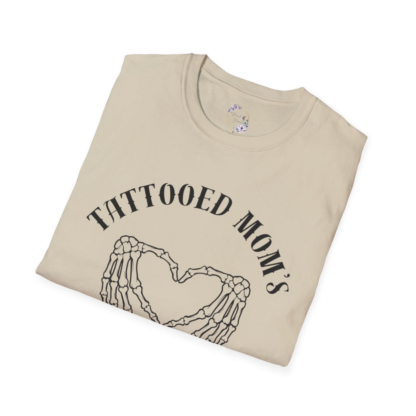 Tattooed Mom's Club Tee W/ Skeleton Heart