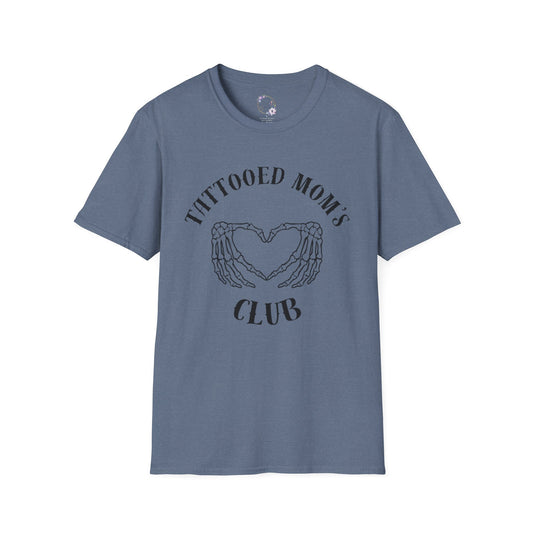 Tattooed Mom's Club Tee W/ Skeleton Heart