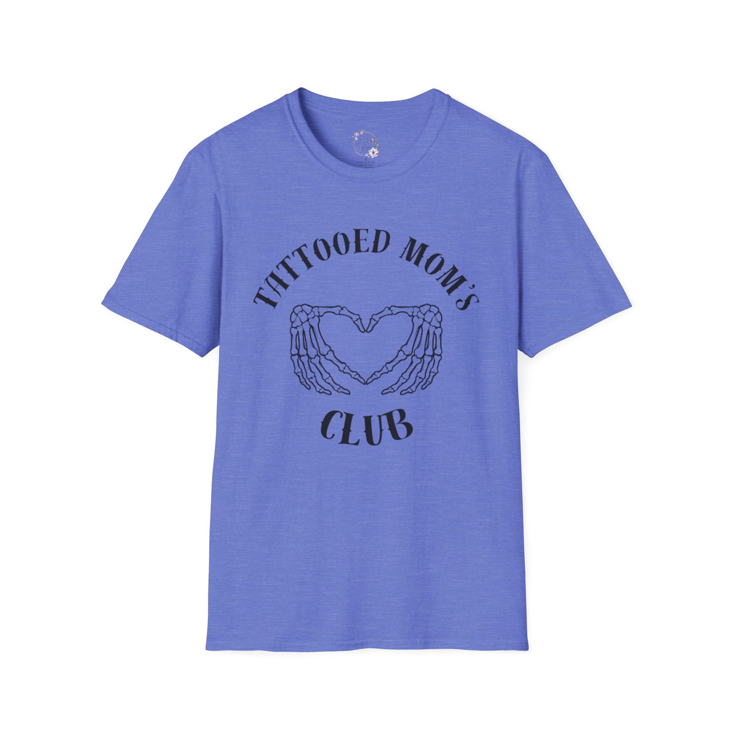 Tattooed Mom's Club Tee W/ Skeleton Heart