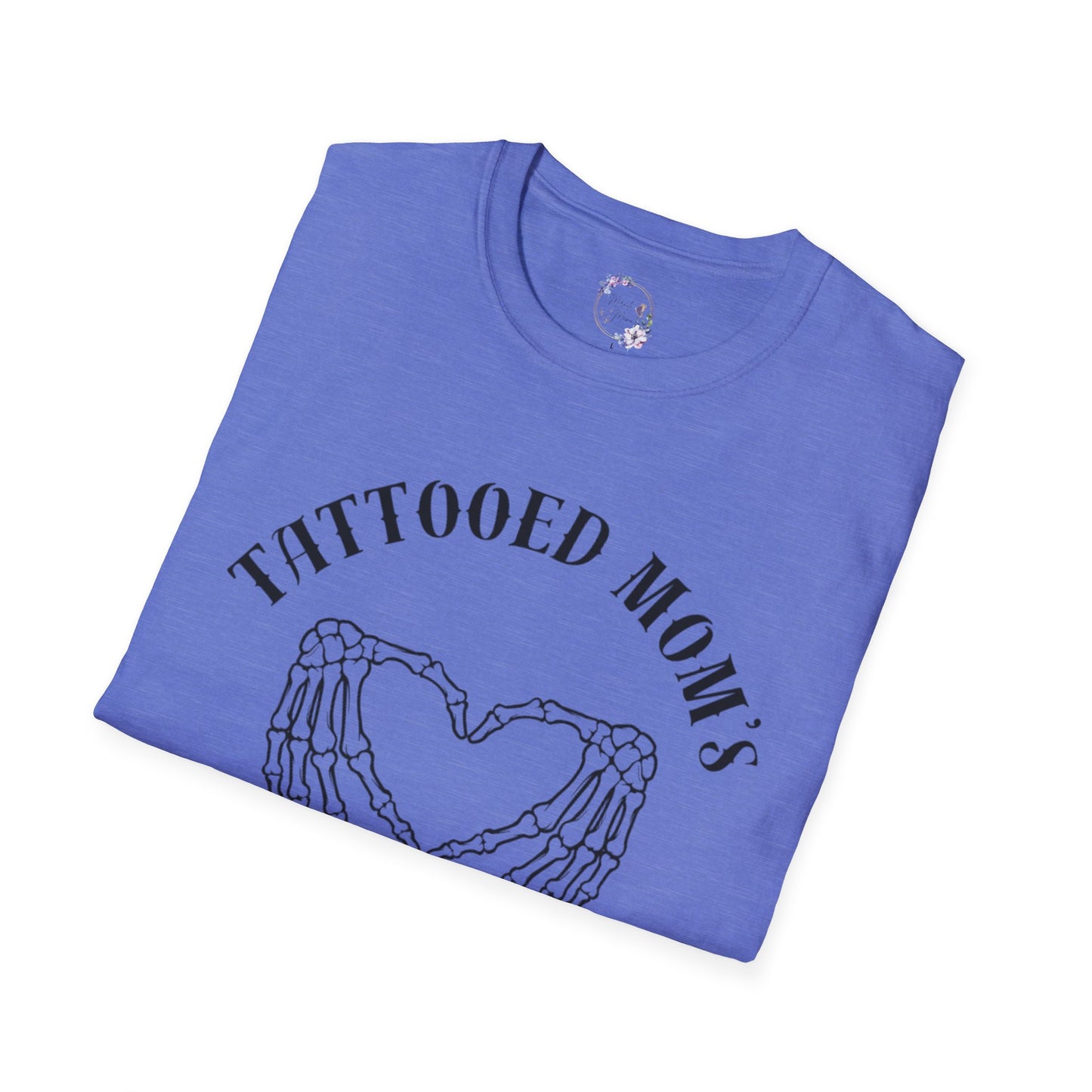 Tattooed Mom's Club Tee W/ Skeleton Heart