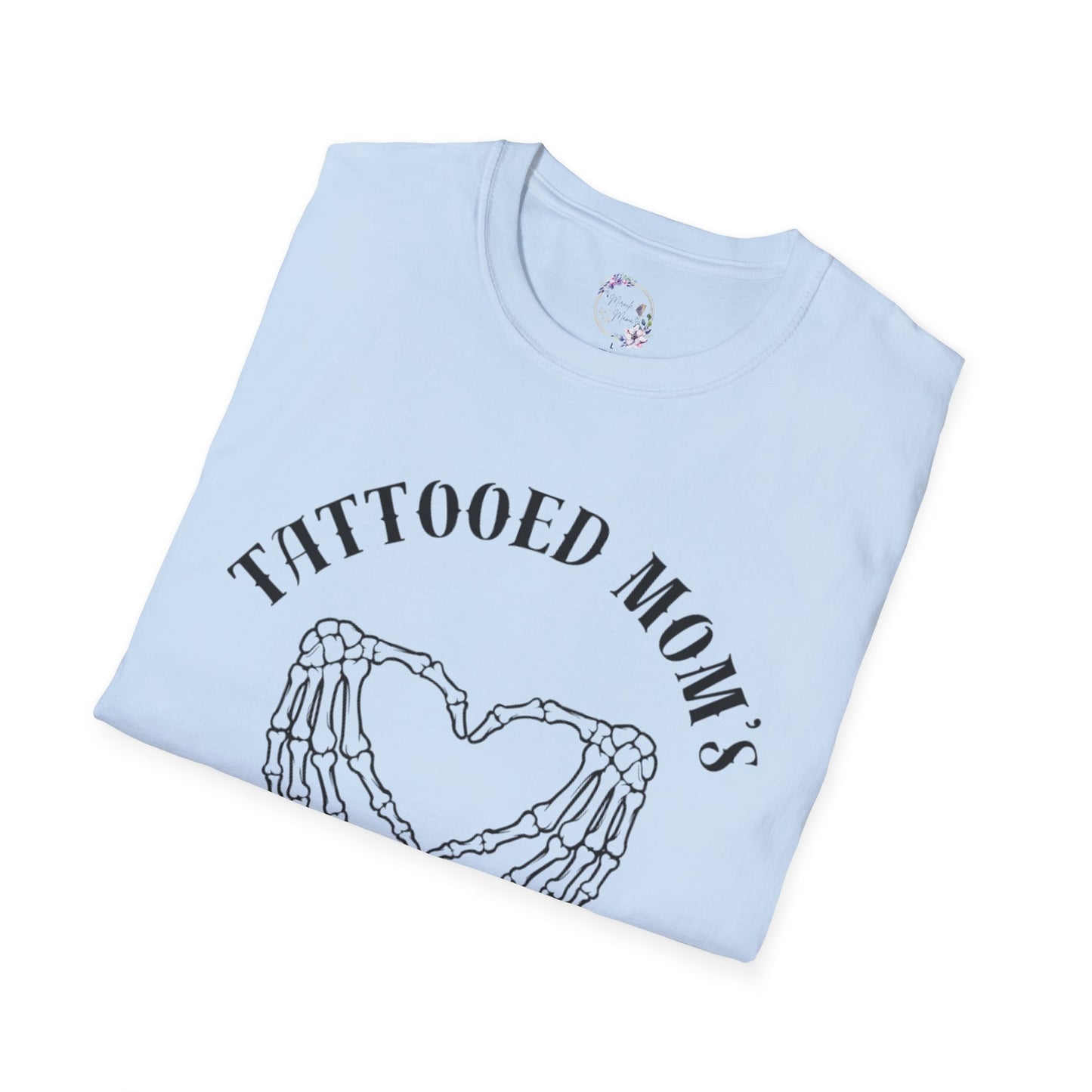 Tattooed Mom's Club Tee W/ Skeleton Heart